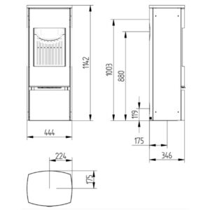 KAMINOFEN JYDEPEJSEN BELLA 4,6 KW