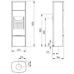 KAMINOFEN JYDEPEJSEN BELLA HIGH 4,6 KW