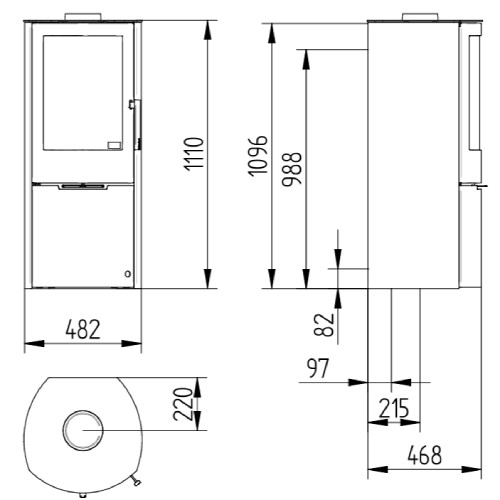 KAMINOFEN JYDEPEJSEN MIDO 6 KW – Bild 3