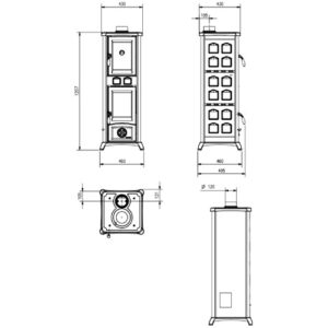 KAMINOFEN LA NORDICA GEMMA FORNO 7,2 KW MIT BACKFACH