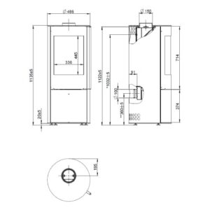KAMINOFEN WODTKE PORTO 5 KW RAUMLUFTUNABHÄNGIG