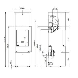 KAMINOFEN WODTKE SPENCER 7 KW RAUMLUFTUNABHÄNGIG