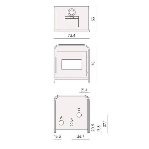 Pelletofen Cadel Frame 9 | 9,3 kW – Bild 3