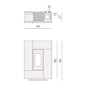 Pelletofen Cadel Grace 7 Up-Twin 6,9 kW