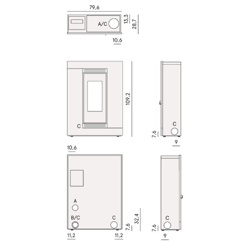 Pelletofen Cadel Luce Plus 9 | 8,5 kW – Bild 5