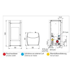 PELLETOFEN EDILKAMIN LENA 7,9 KW
