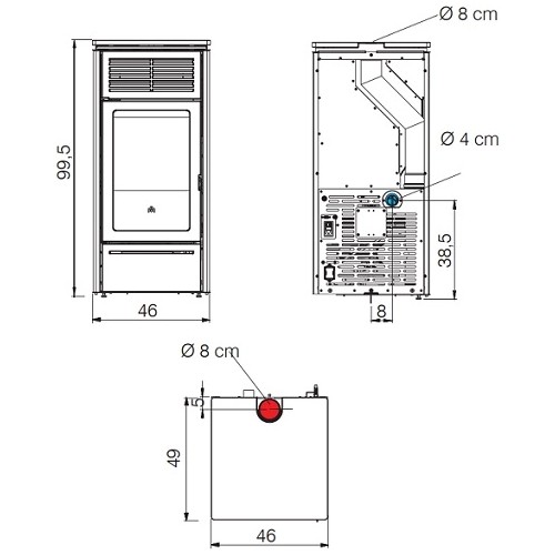 PELLETOFEN EDILKAMIN SLIDE 7 EVO 6,9 KW – Bild 3