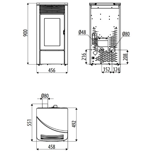 PELLETOFEN MCZ ALYSSA AIR 6 M1 6,3 KW – Bild 3