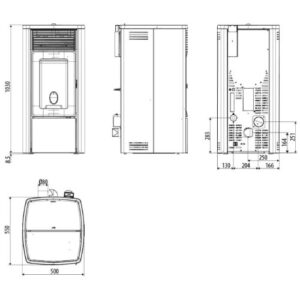 PELLETOFEN MCZ EGO COMFORT AIR 10 M3 10 KW