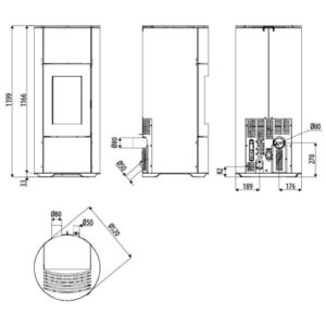 PELLETOFEN MCZ HALO AIR 8 M2 8,1 KW