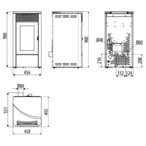 PELLETOFEN MCZ TECLA AIR 6 M1+ 6,3 KW