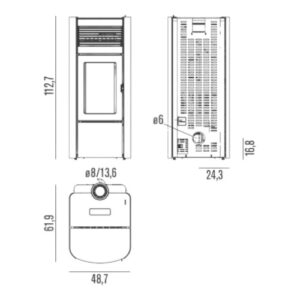 Pelletofen Red Aster Multiair 10 XUP! S1 10 kW