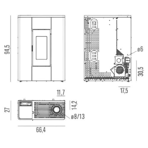 Pelletofen Red Melissa Air 7 XUP! S1 7 kW – Bild 2
